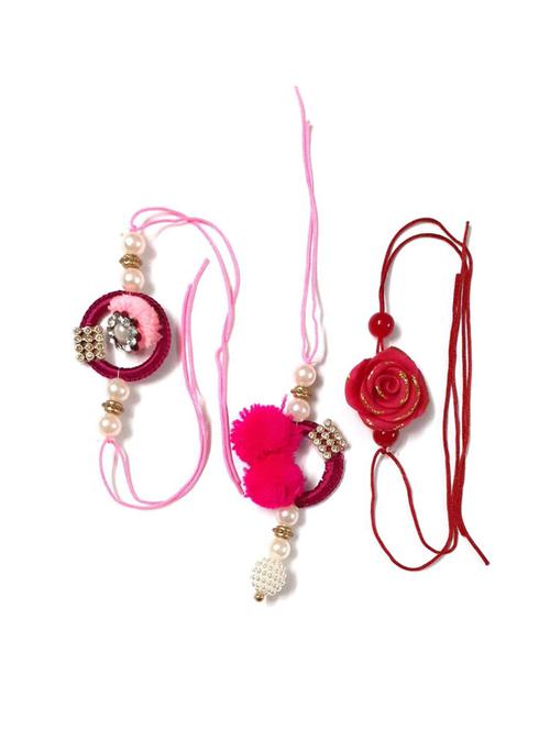 pack of 3 handcrafted thread rakhi - 17895653 - Very Small Image - 1