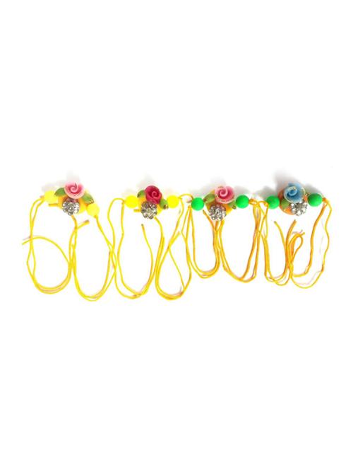pack of 4 handcrafted thread rakhi - 17895703 - Very Small Image - 1