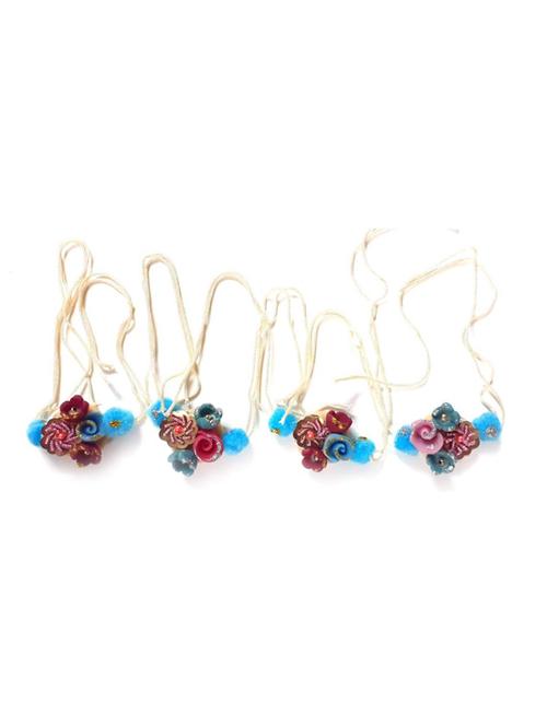 pack of 4 handcrafted thread rakhi - 17895707 - Very Small Image - 1