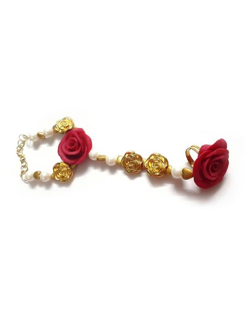 multi colored floral bead work rakhi . - 17895719 - Very Small Image - 1