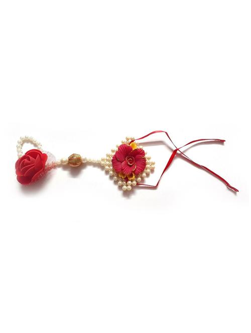 floral bead work handcrafted thread rakhi - 17895725 - Very Small Image - 1