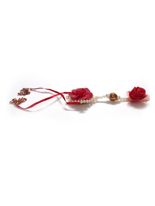 floral bead work handcrafted thread rakhi - 17895732 - Very Small Image - 1