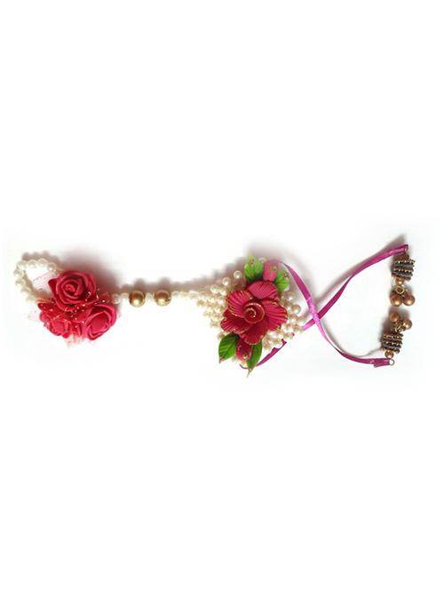 floral bead work handcrafted thread rakhi - 17895737 - Very Small Image - 1
