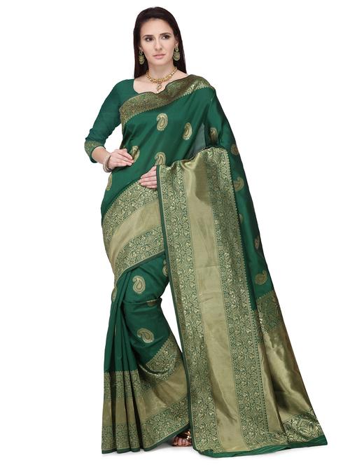 jacquard work banarasi saree - 17895791 - Very Small Image - 1