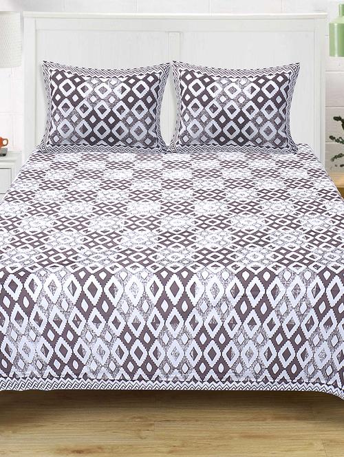 texstylers 100% cotton 120x120 inches super king size jaipuri print bedsheet with 2 pillow covers - 17896796 - Very Small Image - 1