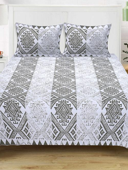 texstylers 100% cotton 120x120 inches super king size jaipuri print bedsheet with 2 pillow covers - 17896799 - Very Small Image - 1