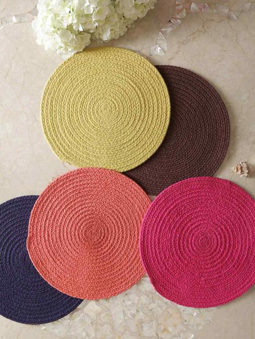 cotton braided placemat - brown - 17896973 - Very Small Image - 1