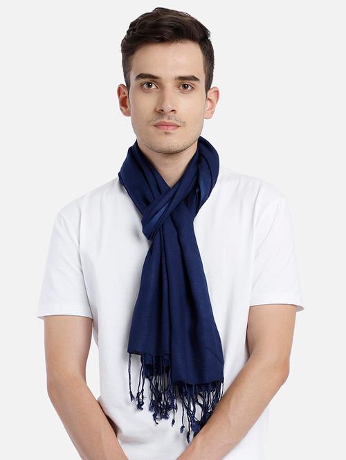 navy blue solid muffler - 17897379 - Very Small Image - 1