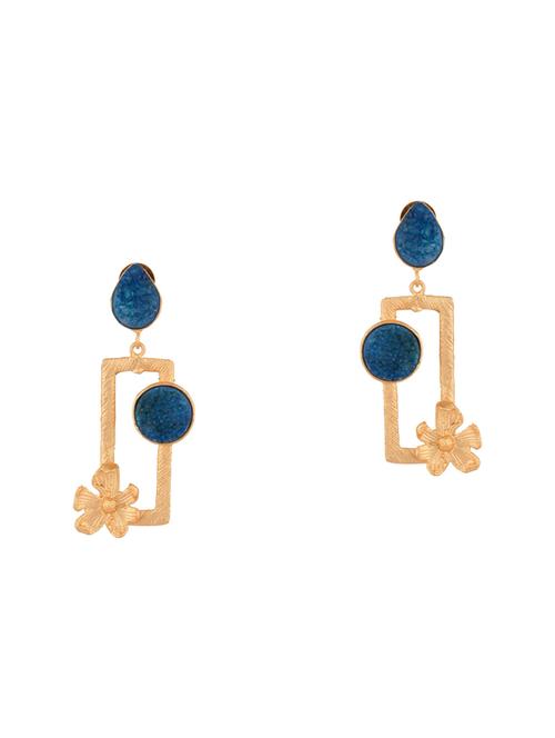 stone crystal dangle geometrical earrings set - 17897658 - Very Small Image - 1