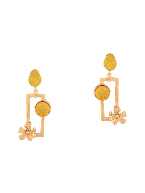 stone crystal dangle geometrical earrings set - 17897662 - Very Small Image - 1