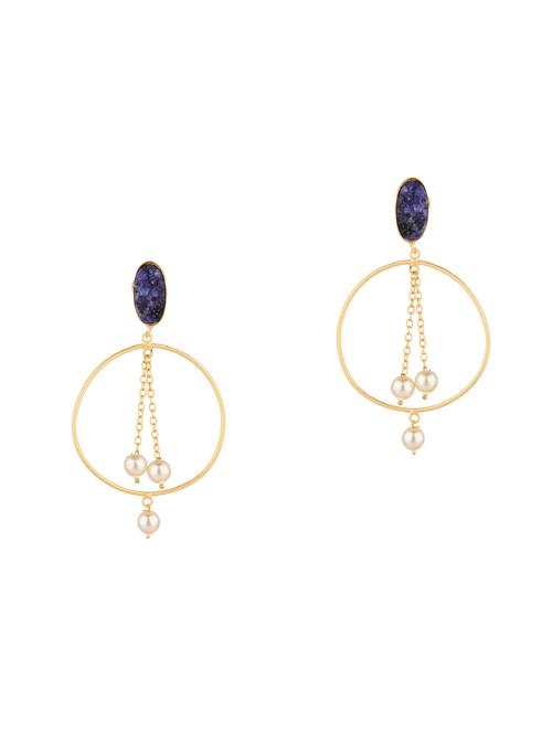 round hoop dangle earrings - 17897678 - Very Small Image - 1