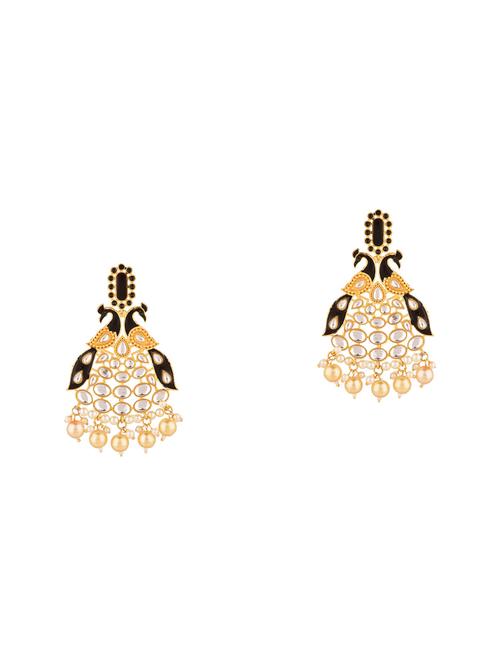 kundan dangle drop earrings set - 17897695 - Very Small Image - 1