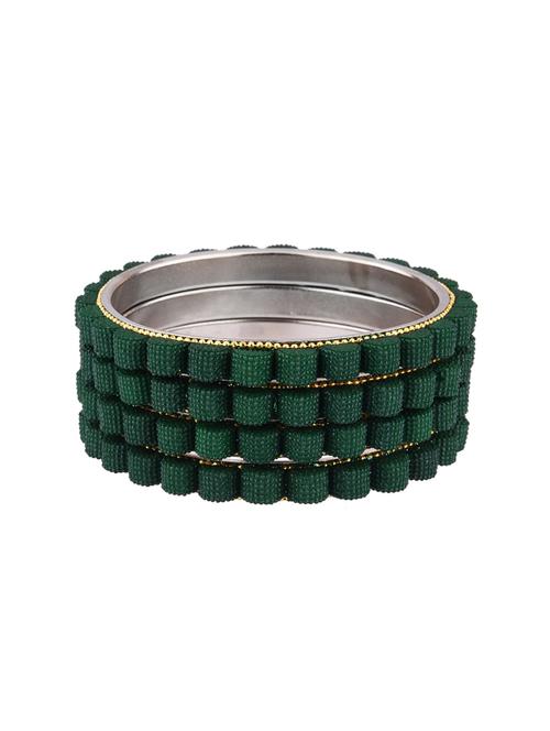 green cubic zirconia beaded crystal bangle set (4 pc) - 17897780 - Very Small Image - 1