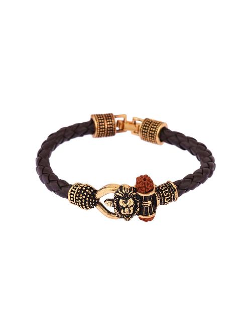 om trishul leather bracelet - 17898135 - Very Small Image - 1