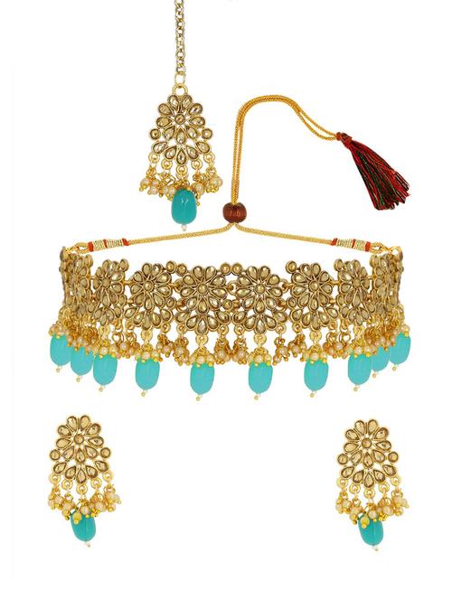 sea green metal choker set - 17898328 - Very Small Image - 1