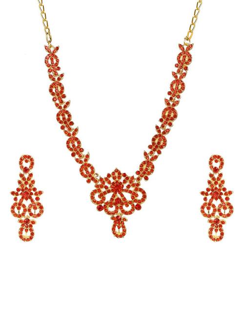 crystal chain necklace earring set - 17898482 - Very Small Image - 1