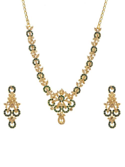 crystal chain necklace earring set - 17898483 - Very Small Image - 1