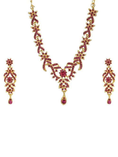 crystal chain necklace earring set - 17898486 - Very Small Image - 1