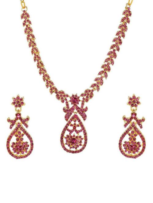 crystal chain necklace earring set - 17898494 - Very Small Image - 1