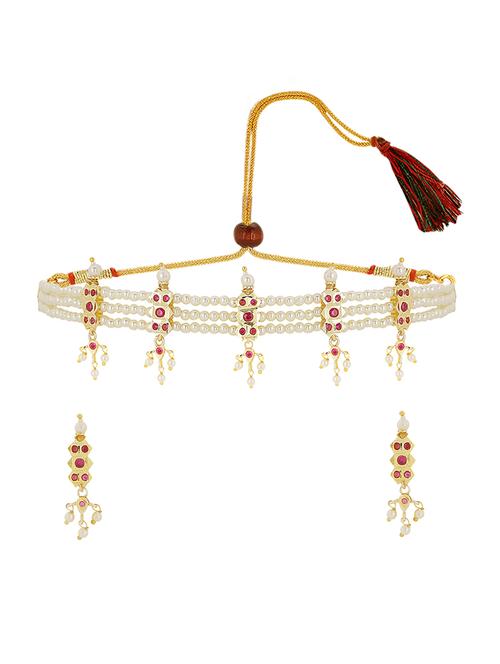 crystal choker necklace earrings set - 17898501 - Very Small Image - 1