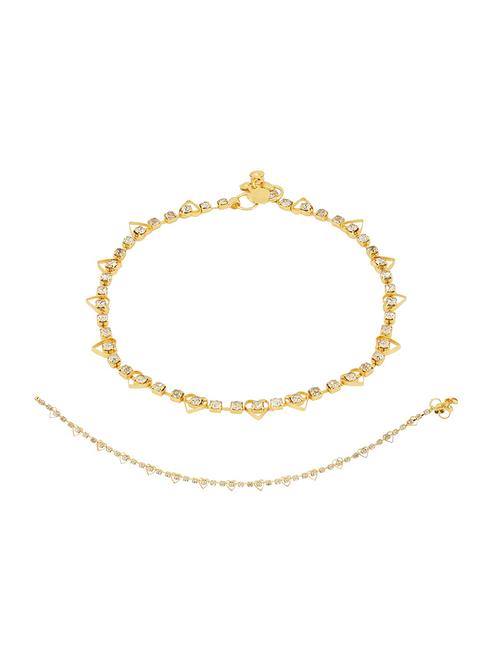 gold stones metal anklet - 17898640 - Very Small Image - 1