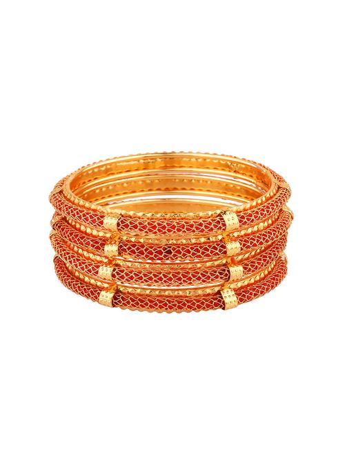 crystal beaded red bracelet bangle set (4 pc) - 17898663 - Very Small Image - 1