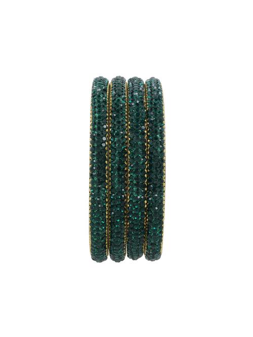 green cubic zirconia crystal bangle (4 pc) - 17899064 - Very Small Image - 1