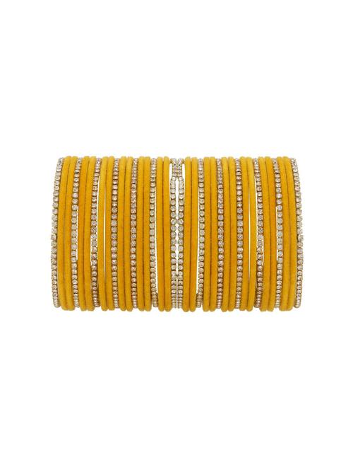 yellow velvet bangle set (set of 44) - 17899196 - Very Small Image - 1
