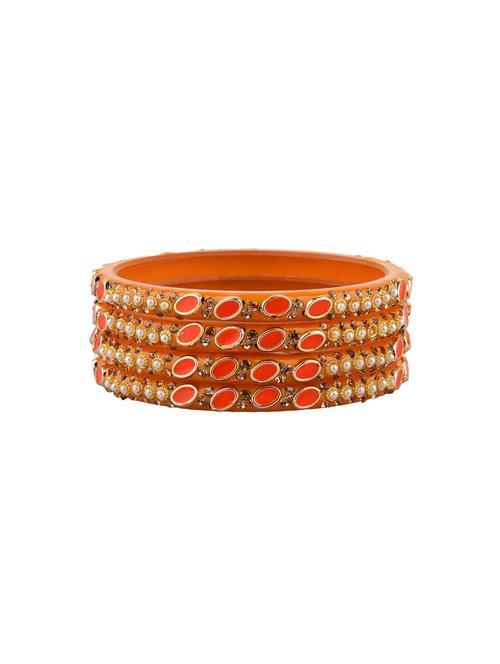 orange crystal acrylic bangle set (4pc) - 17899322 - Very Small Image - 1