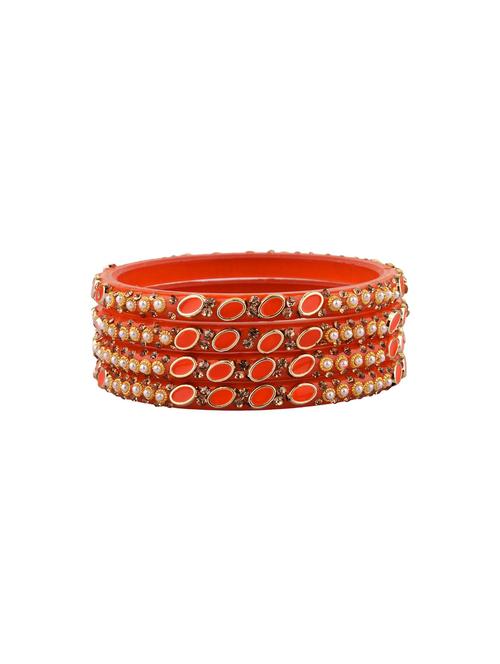 orange crystal acrylic bangle set (4pc) - 17899334 - Very Small Image - 1