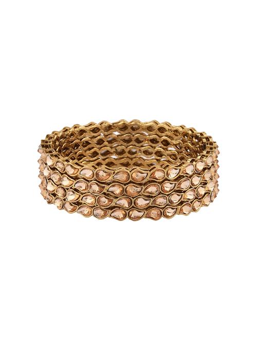 gold kundan bangle set (2 pc) - 17899634 - Very Small Image - 1
