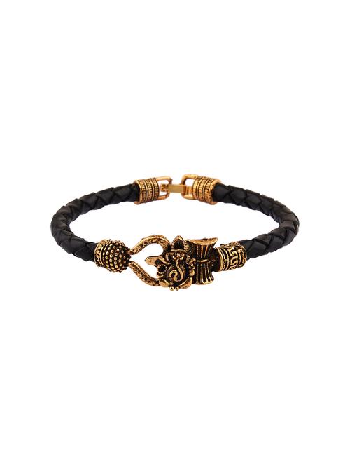 om lord ganesh leather bracelet - 17899665 - Very Small Image - 1