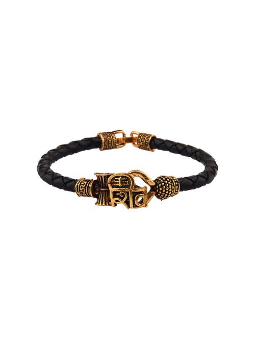 om lord ganesh leather bracelet - 17899666 - Very Small Image - 1