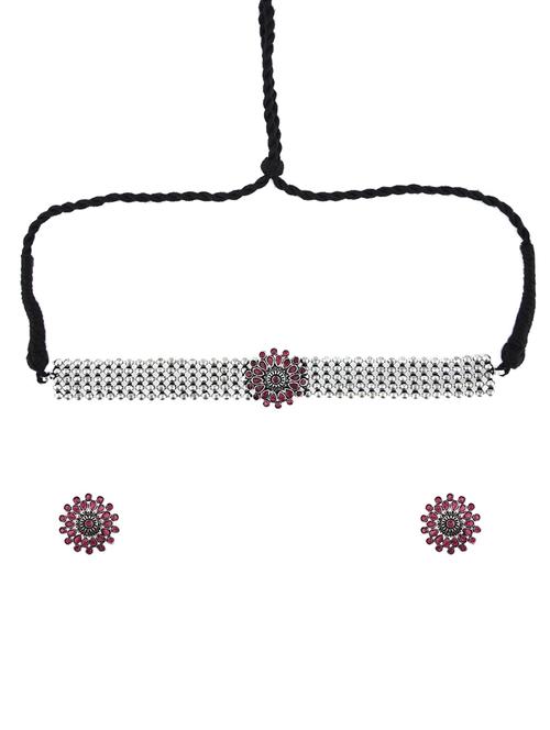 choker necklace stud earrings set - 17899693 - Very Small Image - 1