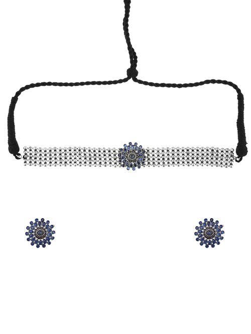 choker necklace stud earrings set - 17899694 - Very Small Image - 1