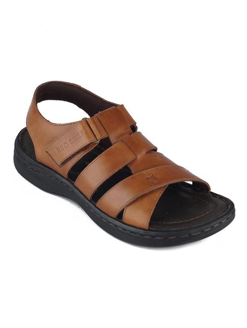 brown leather back strap floaters - 17900277 - Very Small Image - 1