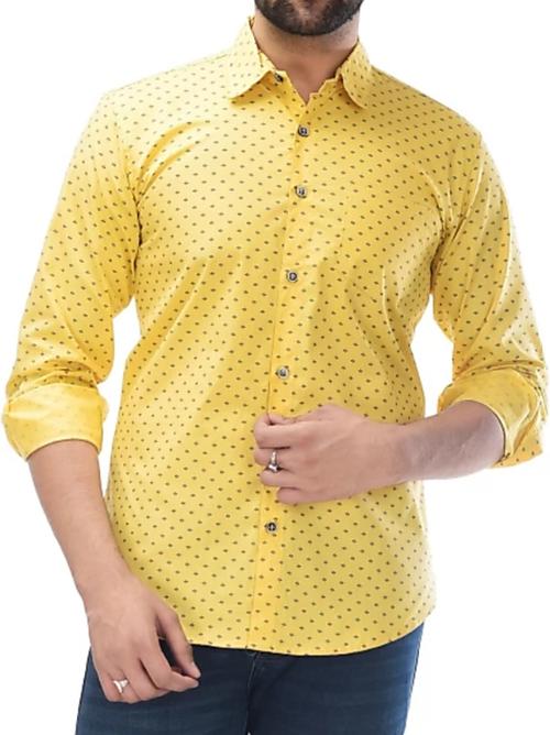 yellow cotton casual shirt - 17900300 - Very Small Image - 1
