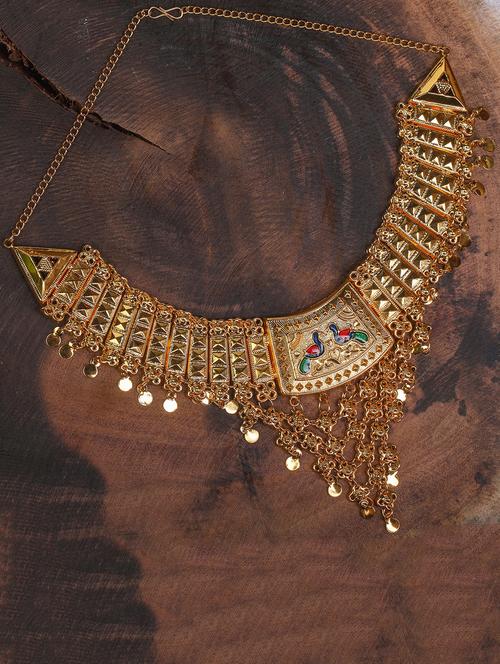 gold plated designer necklace set - 17900360 - Very Small Image - 1
