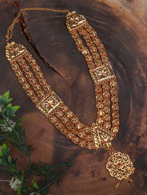 gold plated necklace set - 17900375 - Very Small Image - 1