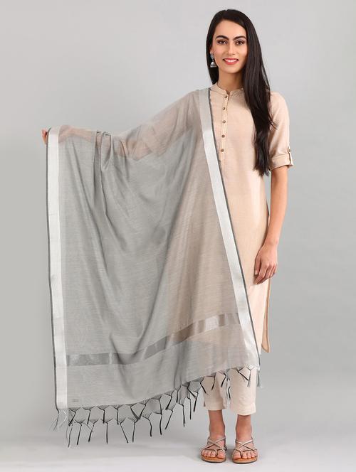 silver viscose dupatta - 17900423 - Very Small Image - 1