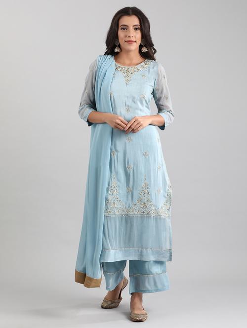 embroidered suit set - 17900600 - Very Small Image - 1