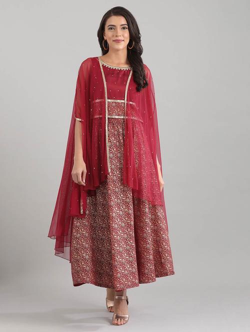 foil print skirt top set - 17900608 - Very Small Image - 1