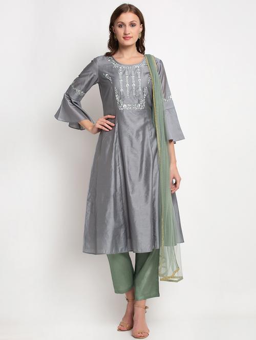 embroidered suit set - 17901138 - Very Small Image - 1