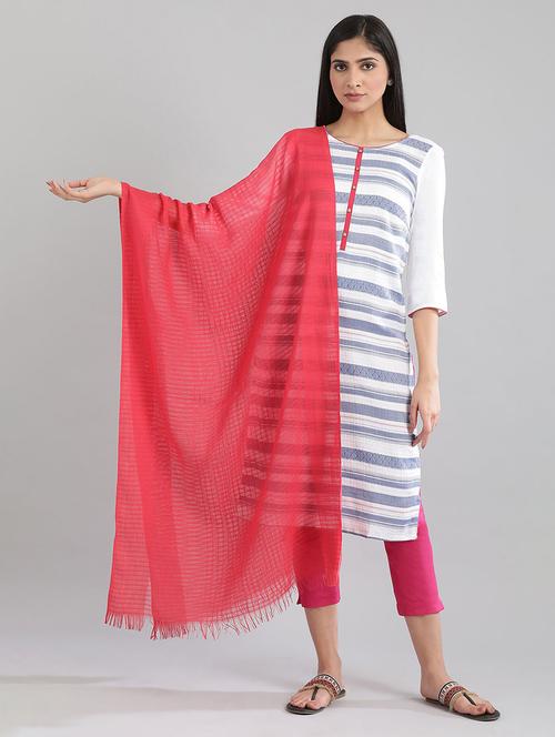 red cotton dupatta - 17902097 - Very Small Image - 1