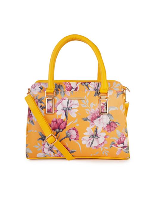 yellow leatherette (pu) handbag - 17902281 - Very Small Image - 1