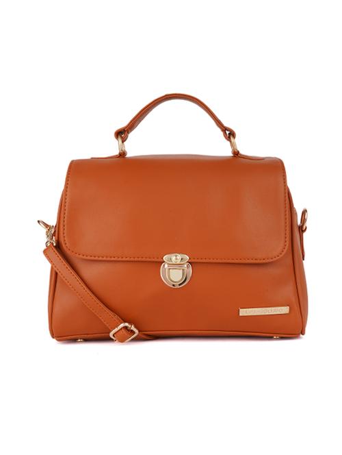 tan leatherette (pu) sling bag - 17902335 - Very Small Image - 1