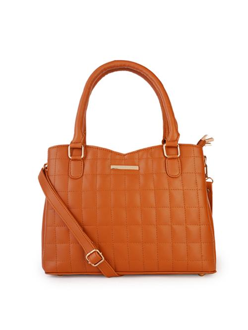 tan leatherette (pu) handbag - 17902379 - Very Small Image - 1