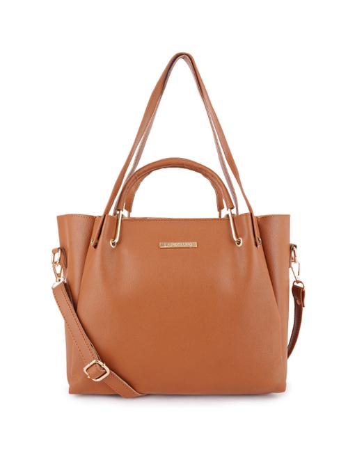 tan leatherette (pu) handbag - 17902380 - Very Small Image - 1