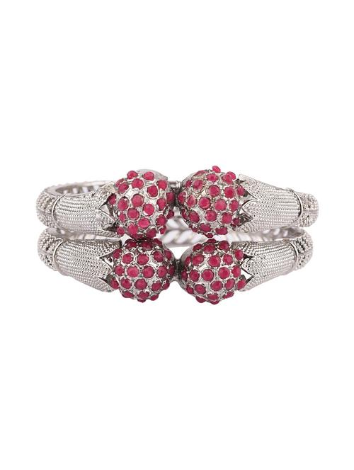 oxidized cz crystal bangle set for women (set of 2) - 17903831 - Very Small Image - 1