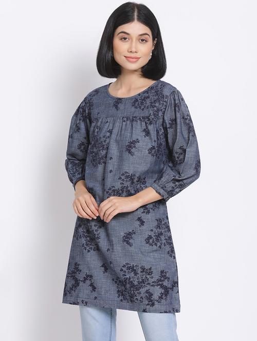 round neck printed tunic - 17904592 - Very Small Image - 1